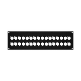 Elite Core RP3U-32D Rack Panel with 32 D-Series Punch-Outs, 3U
