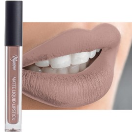 Mynena Light Nude Long-Lasting Matte Liquid Lipstick | Intense Color, No Transfer & Waterproof | Lightweight Comfortable, Hydrating Shea Butter | Vegan & Cruelty-Free | Sandy