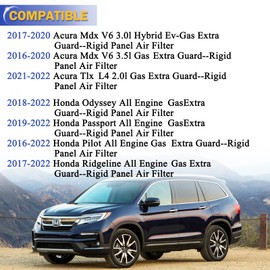 CA12061 Engine Air Filter for Honda 2016-2022 Pilot 2018-2020 Odyssey 2019-2022 Passport 2017-2022 Ridgeline 2016-2020 Acura MDX 2021-2023 Acura TLX 17220-5J6-A10 XA10486 PA99178