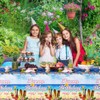 AIBIIN 3 Pack Hawaiian Luau Birthday Decorations Disposable Plastic Tablecloths