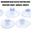 LJFEA Pack of 20 Transparent Suction Cups, PVC Plastic Suction