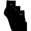 Emporio Armani Men's 3-Pack Short Socks, black