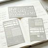 3 Pack Metal Journaling Stainless Steel Templates for Bullet Journal,