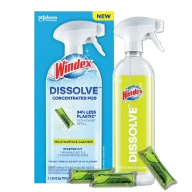 Windex Dissolve Pods Multisurface Cleaner Starter Kit & Refill 3 Reusable