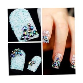 Healeved 4000Pcs Colorful Flat Back Nail Art Rhinestones for DIY Manicure Decorations Mixed Sizes for Nail Jewelry and Craft Supplies