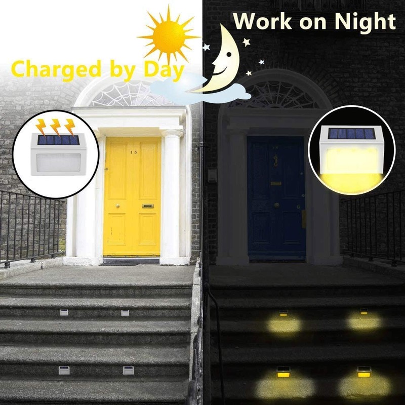 Solar Lights for Steps Deck Solar Stair Light Outdoor Waterproof