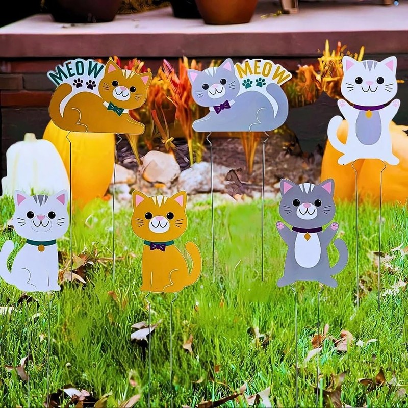Cat Party Yard Sign Set