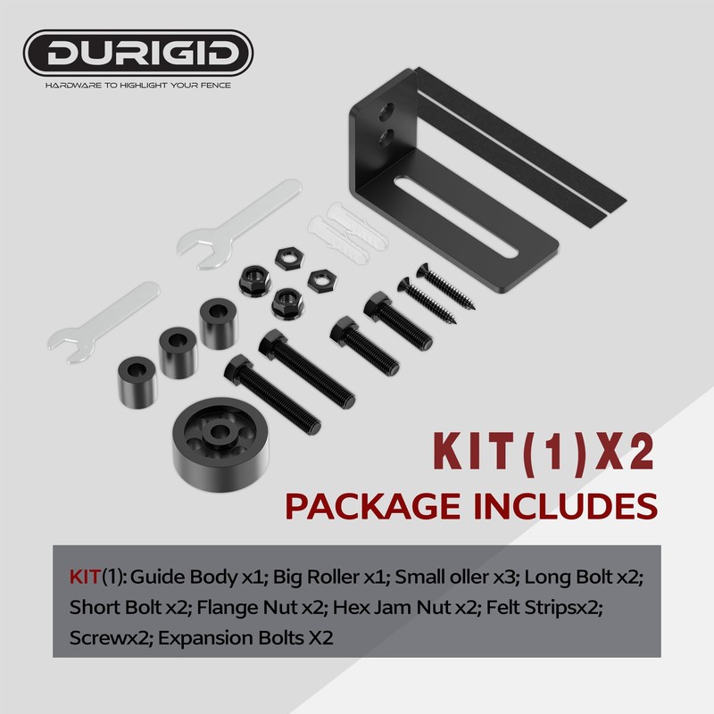 DURIGID 2 Pack Barn Door Floor Guide, Barn Door Guides
