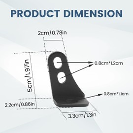 Biqing 2PCS Light Bar Brackets, LED Work Light Side Mounting Brackets Offroad Truck ATV LED Light Bar Side Bracket