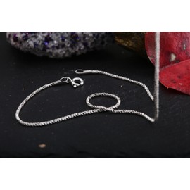 Norvina Fine Historical Necklace 51 cm Silver Necklace Vintage 925 Sterling Silver, Fabric jewellery bag