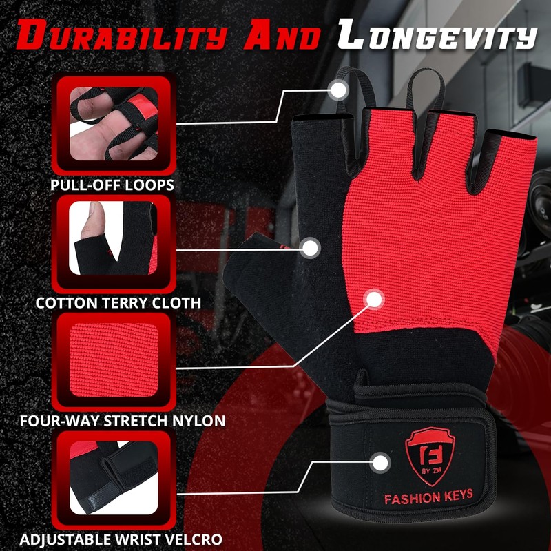 FK by ZM Gym Workout Gloves for Men & Women