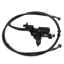 WOOSTAR Left Hydraulic Rear Brake Cylinder Lever with Cable Replacement for 50cc 70cc 90cc 110cc 125cc 150cc ATV Quad Moped Scooter Dirt Pit Bike