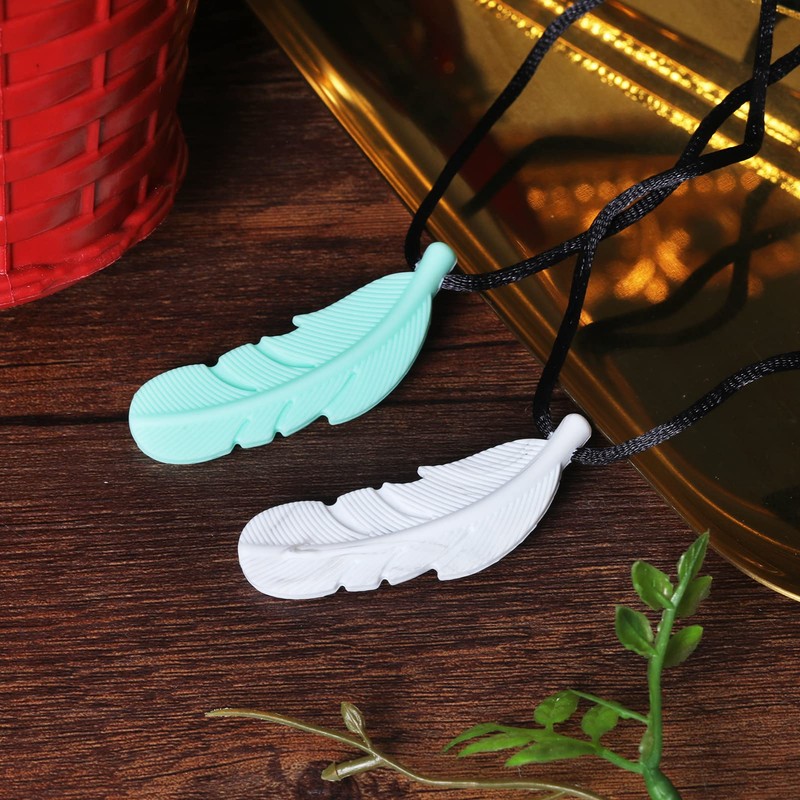 Sensory Chew Necklaces - Creative Feather Pendant Chains for Canada
