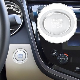 QUARKZMAN 1 Set Engine Start Stop Button Cover for Toyota Silver Tone