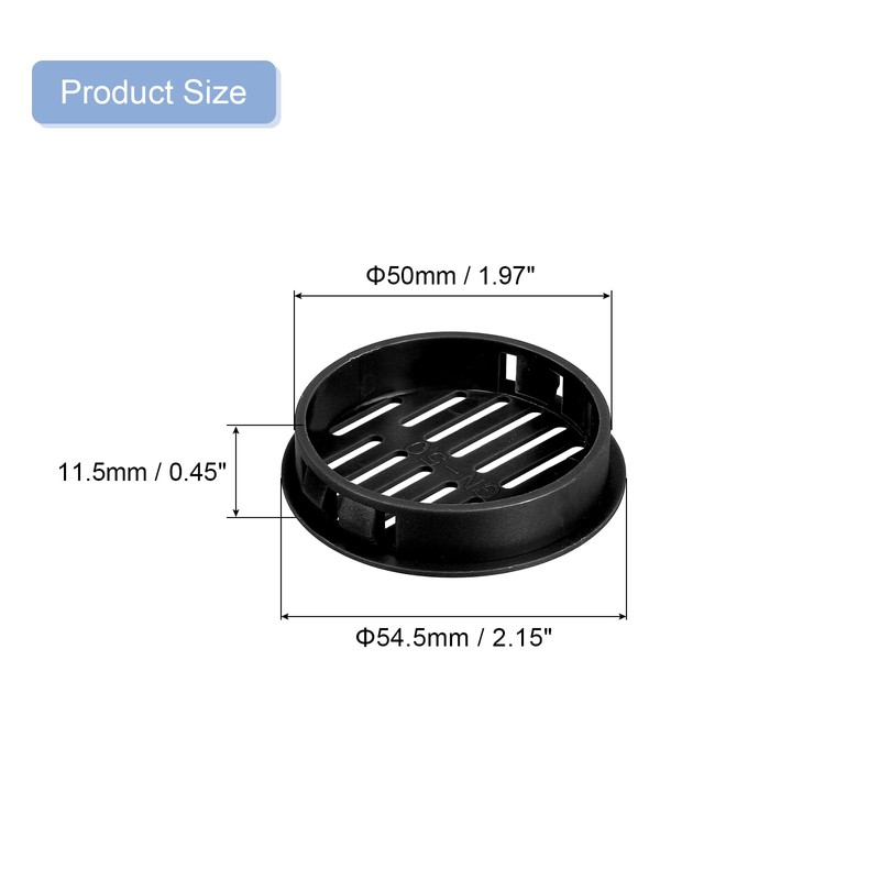 sourcing map 36Pcs 50mm/1.97" Circular Soffit Air Vents, Plastic Soffit