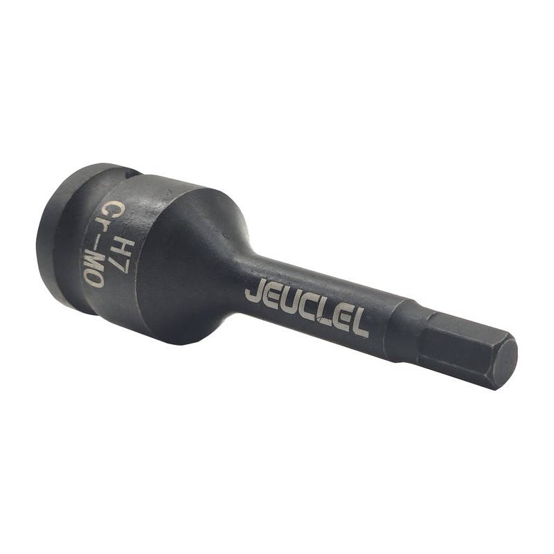 JEUCLEL 7mm Hex Impact Bit Socket, H7 1/2-Inch Impact Drive