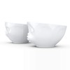 Medium bowls, dip bowls, set of 4 grinding, kissing mouth,