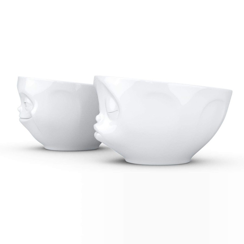 Medium bowls, dip bowls, set of 4 grinding, kissing mouth,