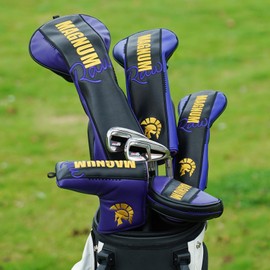 Golf Headcovers - Funny Golf Club Covers - Driver Headcover with Tour Grade PU Leather - Waterproof, Hybrid Fairway Wood Headcover Putter Cover with Soft Lining Present Birthday Present