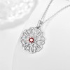 TANGPOET July Birthstone Necklace Sterling Silver Heart Pendant Necklace Infinity