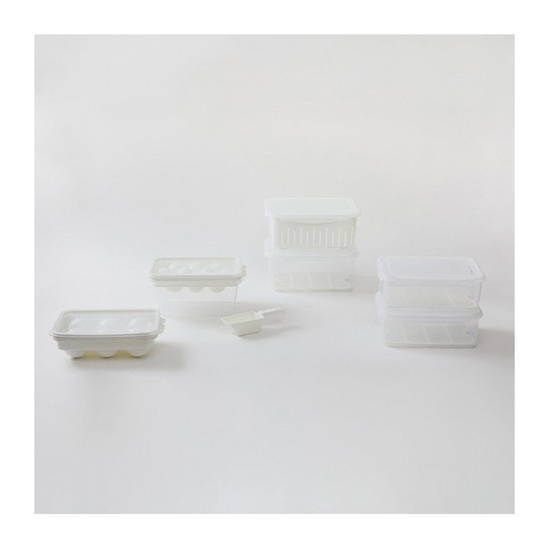 JAJU round ice tray for convenient storage_10 pieces (with scoop),