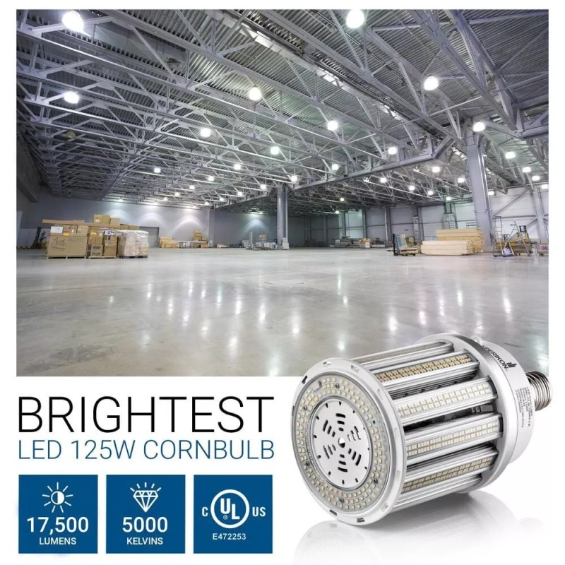 Hyperikon 125W LED Corn Bulb E39 Base 5000K