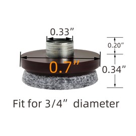 Nail-On Felt Pads Heavy Duty Furniture Pads Chair Slides Glides for Hard Floor Surfaces –Floor Protectors Protect Your Hardwood Flooring from Scratches (3/4", 24 Pack-Brown)