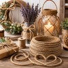 32 Ft Wired Jute Twine, Bendable Wired Twine for Wreaths