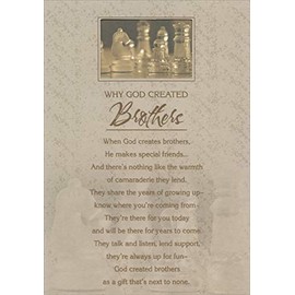 Designer Greetings Why God Created Brothers Religious Birthday Card for Brother