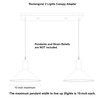 Two Pendant Light Linear Canopy Accessory Light Kit, 14 inch