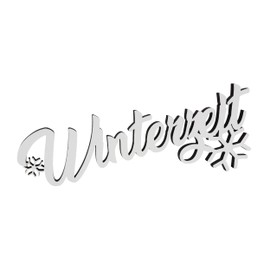 Melis Winter Time Decorative Lettering - Wooden Christmas Decoration in White - 30 cm