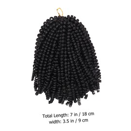 PACKOVE Curly Braid Hair Wig for Women Natural Looking Periwig with Low Temperature Flame Retardant Synthetic Hairpiece for Fashionable Crochet Locs Style