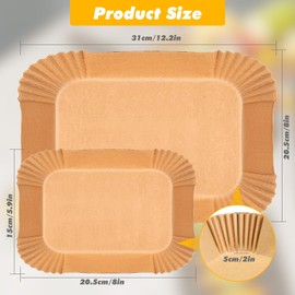 Airfryer Baking Paper for Hot Air Fryer, Compatible with Ninja DZ201, DZ401, AF500 and Duronie AF34 and Other Dual Zone Air Fryer, Contains 50 Pieces (10.4 L) and 100 Pieces (5.2 L)