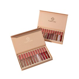 Frank Color 12Pcs Lip gloss Collection Makeup Set, Shiny Smooth Soft Liquid Lip Glosses Lip Stain With Rich Varied Colors For Girls And Women Makeup