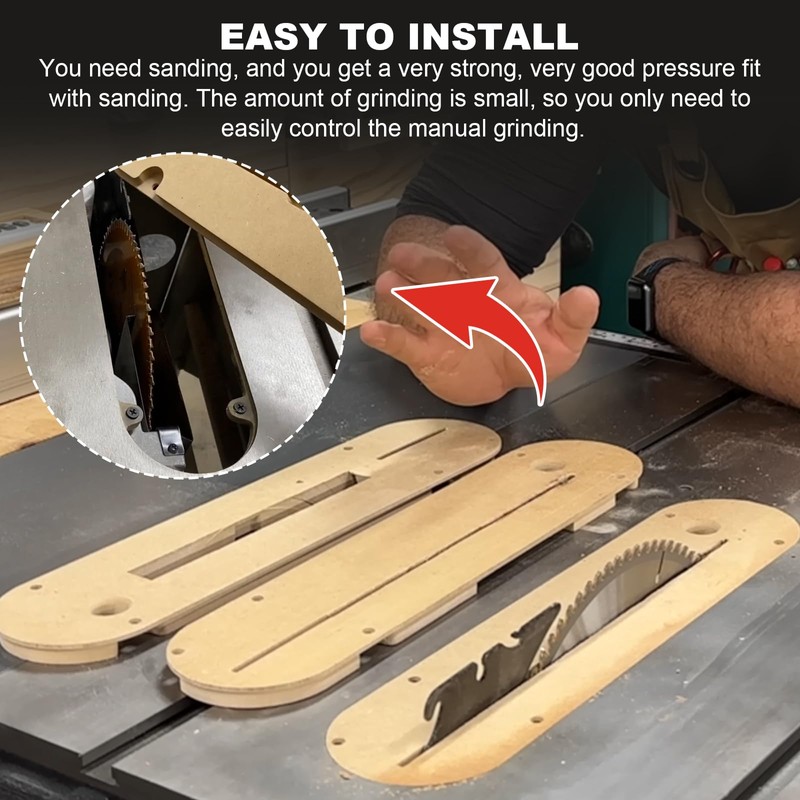 Dado Throat Plate Zero Clearance insert Fits Delta Table Saws