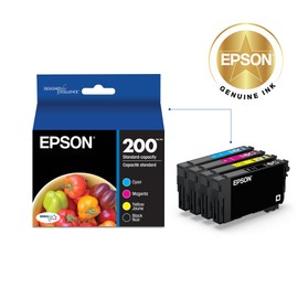 EPSON 200 DURABrite Ultra Ink Standard Capacity Black & Color Cartridge Combo Pack (T200120-BCS) Works with WorkForce WF-2520, WF-2530, WF-2540, Expression XP-200, XP-300, XP-310, XP-400, XP-410