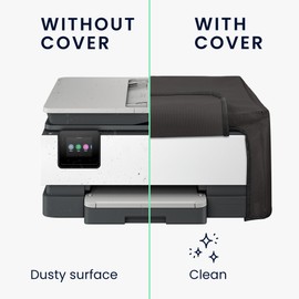 kwmobile Dust Cover Compatible with HP OfficeJet 8015e / OfficeJet 8122e - Printer Case - Fabric Protector Cover - Dark Grey
