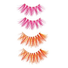 Baluue 2pairs Reusable Faux Eyelashes Dramatic Makeup Tool for Cosplay Photo Shoots and Weddings Soft Comfortable and High Density Lashes