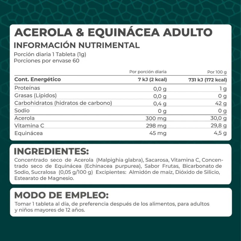 Acerola Equinacea Tab Pronat Ultra