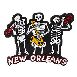 New Orleans Skeleton Jazz Band Souvenir Refrigerator Magnet