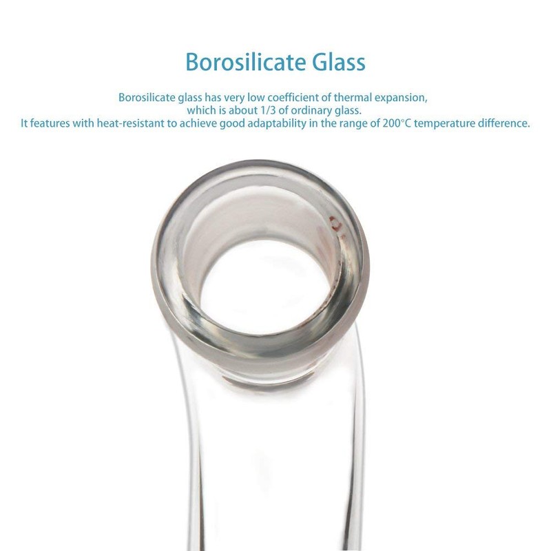 StonyLab Glass Distillation Adapter 105 Degree Bent with 14/20 Outer