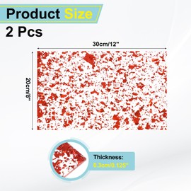 MECCANIXITY 2Pcs Red Glitter Acrylic Sheets 1/8" Thickness 12"x8" Transparent Sparkly PMMA Plastic Sheets Extruded Blanks Acrylic for Laser Cutting and Engraving DIY Art Crafting