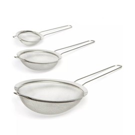 Core Home Kitchen Mesh Strainers 3 Piece Colander Set - Stainless Steel Mesh Strainer