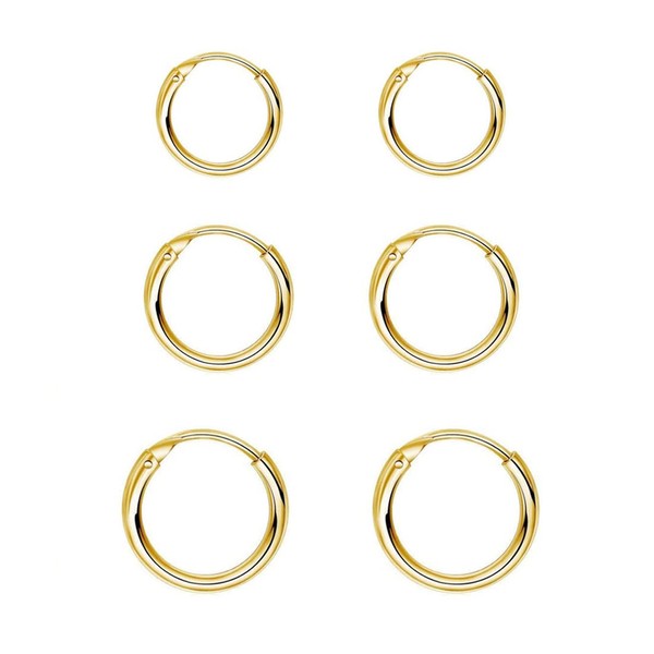 EPIRORA Silver Hoop Earrings- Cartilage Earring Endless Small Hoop Earrings