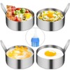 YAOYIN Pancake Mould Egg Ring, 4 Pack 9 cm Fried