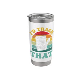Attendance Clerk I'd Track That Retro Attendance Clerk Stainless Steel Insulated Tumbler