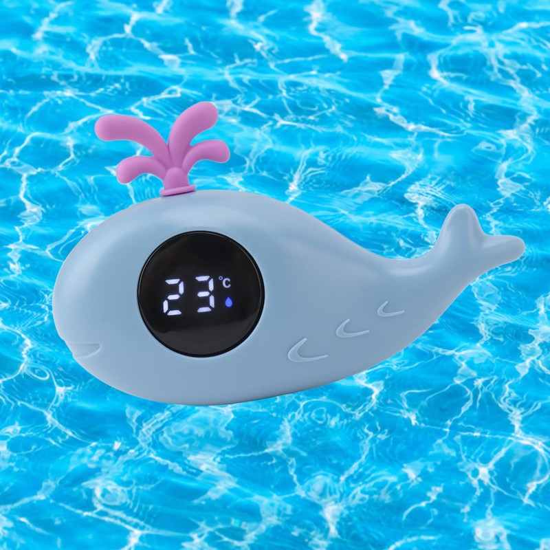 Baby Bath Thermometer Digital Cartoon Cute Whale Thermometer Multi Functional
