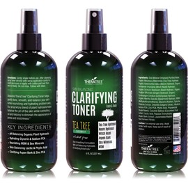 Oleavine Terratree Clearing Toner with MSM Tea Tree & Neem Hydrosol - Alcohol-free complexion conditioning pore reduction and oil control for face and body 8 Fl Oz / 올레아빈 테라트리 클리어링 토너와 MSM 티트리 & 님 하이드로솔 - 얼굴과 몸을 위한 무알코올 안색 조절 모공 축소 및 오일 컨트롤 8 Fl Oz