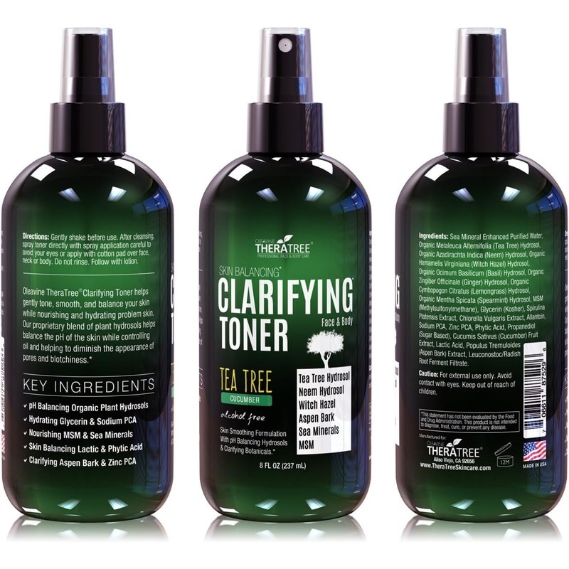 Oleavine Terratree Clearing Toner with MSM Tea Tree & Neem