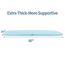 HOMBYS Density Mattress Sag Support, Under Mattress Support Pad to Fix Saggy Beds-2 Inches Extra Thick Ideal for Sags Deeper 1 Inch-2 Inch, Comfort and Durability(Blue, 60"x24"x2")